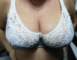 wife tits in nice white bra