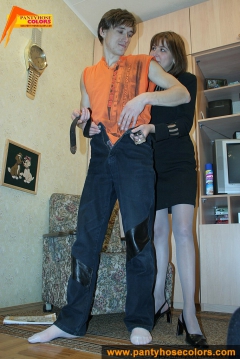 Pantyhose couple hardcore sex - N