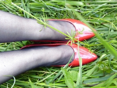 Red Heels and Green Grass - N