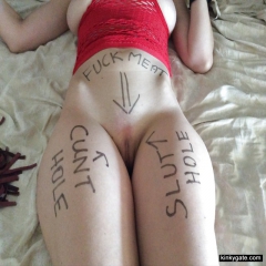 Slaves branded with humiliating texts - N