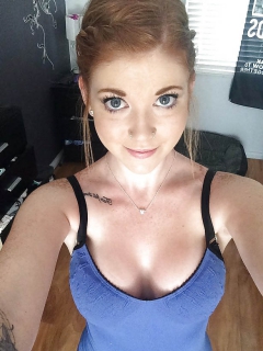 Ginger british amateur - perky boobs selfies - N