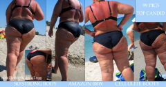 BBW and SSBBW beach voyeur (My work) - N