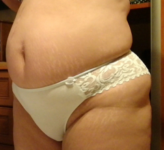 wife ass in white panties - N