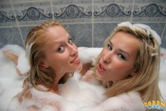 Debbie and lesbian teen in tub - N