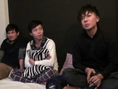 Japanese twink fuck trio