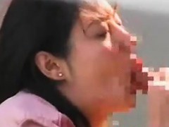 Spying On This Asian Giving A Blowjob