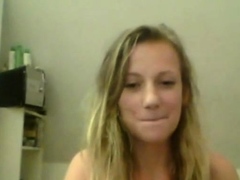 Blonde cutie on Skype