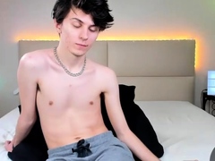 Hot gay twink dick masturbation video