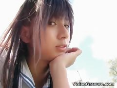 Sexy asian schoolgirl with nice tits part2