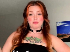 Pretty redhead webcam masturbation show